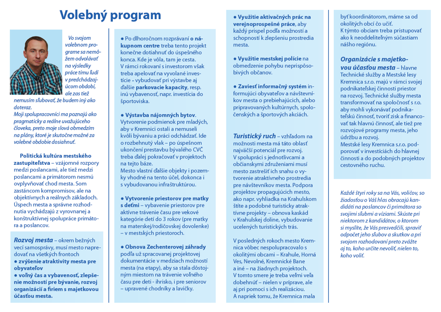 Volebný program 2014 Volebný program 2014